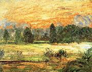 Camille Pissarro Sunsets oil on canvas